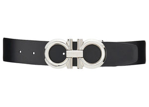 Ferragamo Reversible And Adjustable Gancini Belt Palladio Black/Hickory