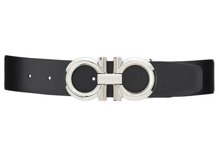 Ferragamo Reversible And Adjustable Gancini Belt Palladio Black/Hickory