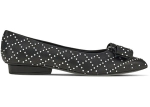 Ferragamo Viva Rhinestone-Embellished Ballet Flats Black (Women's)