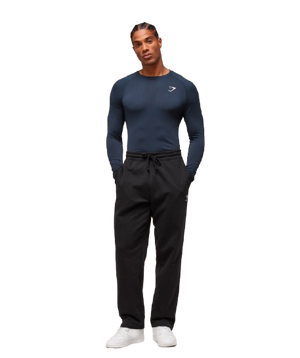 Gymshark Geo Seamless Long Sleeve T-Shirt Navy/Heavy Blue