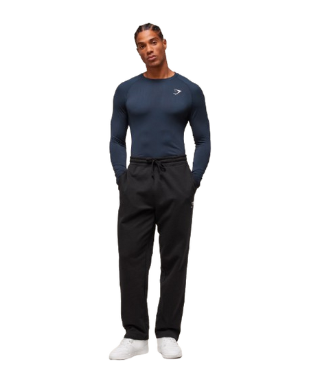 Gymshark Geo Seamless Long Sleeve T-Shirt Navy/Heavy Blue