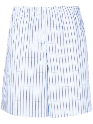 Givenchy Allover Logo Striped Shorts Blue
