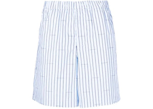 Givenchy Allover Logo Striped Shorts Blue