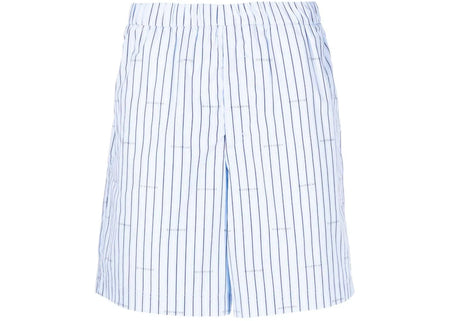 Givenchy Allover Logo Striped Shorts Blue