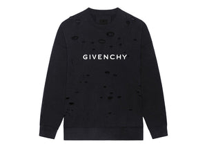 Givenchy Archetype With Destroyed Effect Sweatshirt Black/White