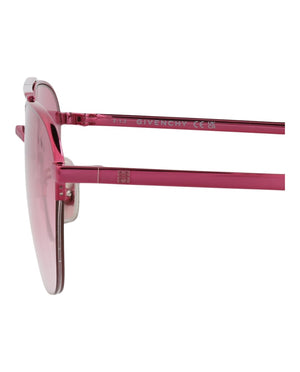 Givenchy Aviator-Frame Metal Sunglasses Pink Pink Violet (GV40004U-57-72Z)
