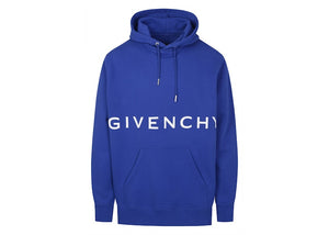 Givenchy Classic Fit Bonded Hoodie Ocean Blue