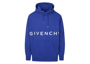 Givenchy Classic Fit Bonded Hoodie Ocean Blue