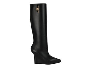 Givenchy G-Lock Knee-High Wedge Boots Black (Women's)