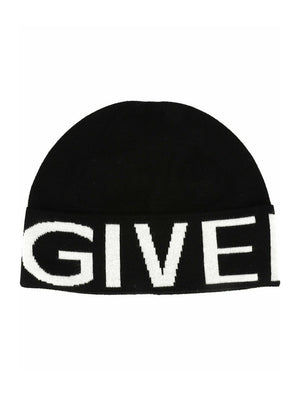 Givenchy Jacquard Logo Beanie Black/White
