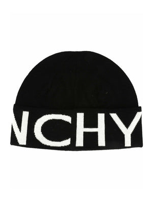Givenchy Jacquard Logo Beanie Black/White
