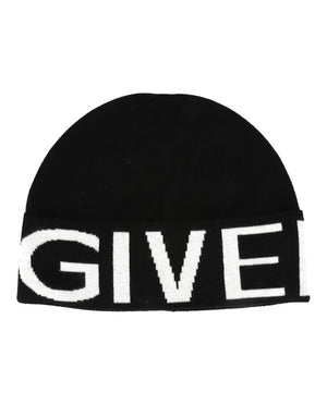 Givenchy Jacquard Logo Beanie Black/White