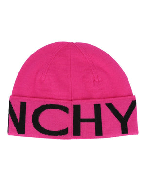 Givenchy Jacquard Logo Beanie Pink/Black