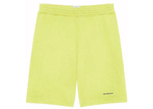 Givenchy Logo Sweatshorts Acid Yellow