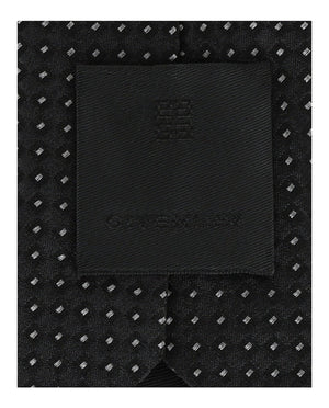 Givenchy Micro Design Silk Tie Black