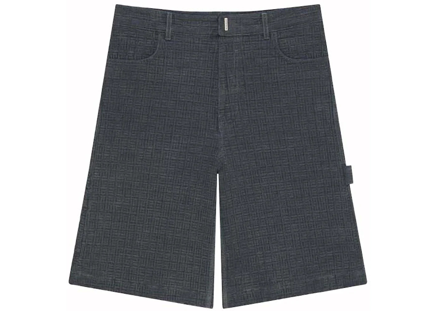 Givenchy Monogram 4G Logo Denim Shorts Charcoal