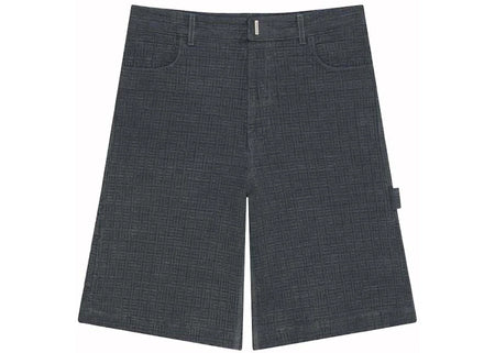 Givenchy Monogram 4G Logo Denim Shorts Charcoal