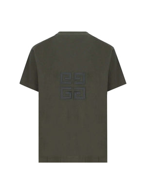 Givenchy Oversized Embroidered Logo T-Shirt Greyish Green