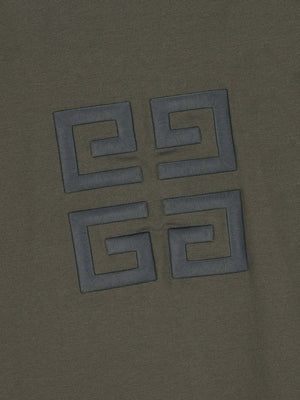 Givenchy Oversized Embroidered Logo T-Shirt Greyish Green