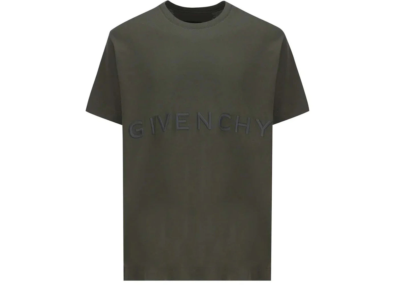 Givenchy Oversized Embroidered Logo T-Shirt Greyish Green