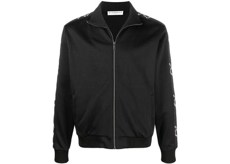 Givenchy Refracted Logo Tape Zip-Up Track Jacket Black