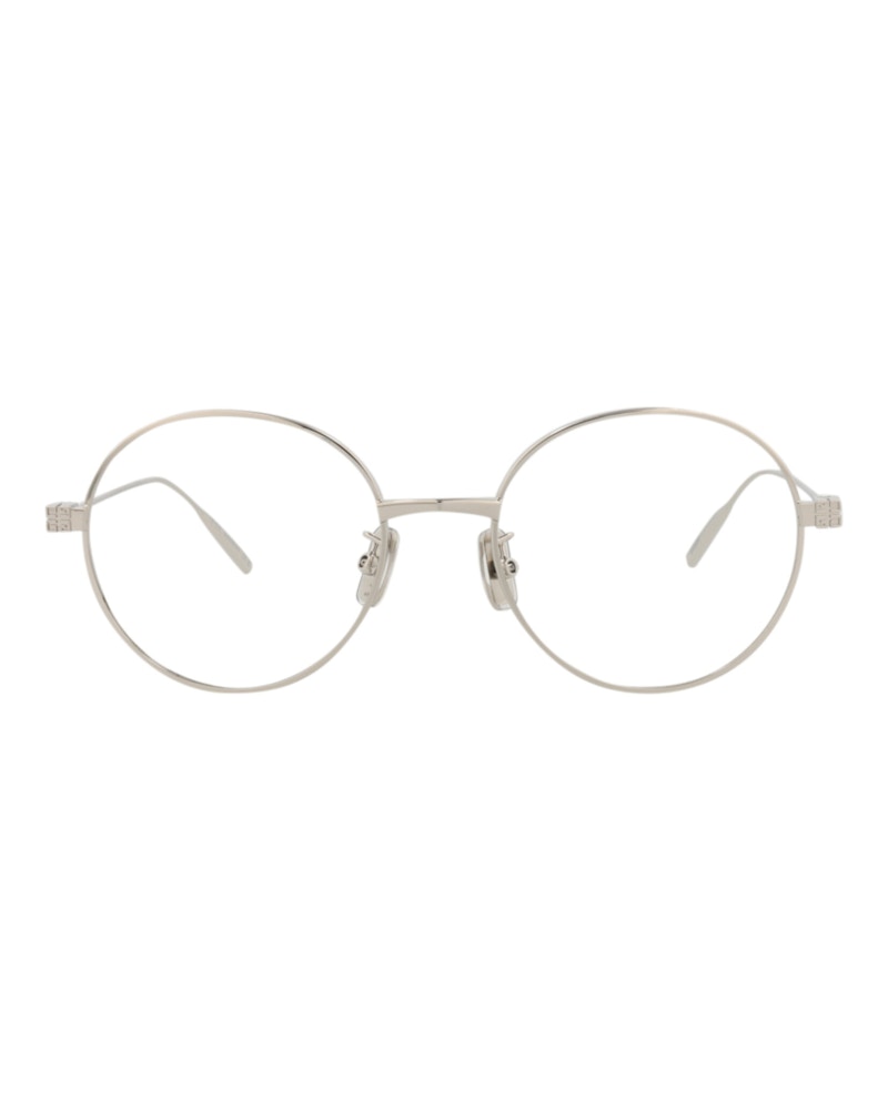 Givenchy Round-Frame Metal Optical Frames Palladium Palladium Transparent (GV50033U-51-016)