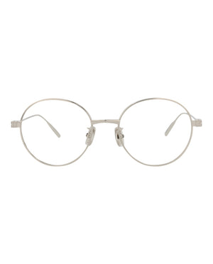 Givenchy Round-Frame Metal Optical Frames Palladium Palladium Transparent (GV50033U-51-016)