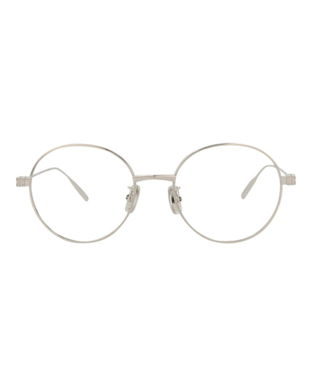 Givenchy Round-Frame Metal Optical Frames Palladium Palladium Transparent (GV50033U-51-016)