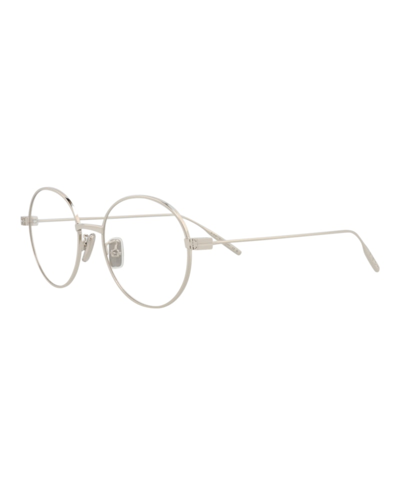 Givenchy Round-Frame Metal Optical Frames Palladium Palladium Transparent (GV50033U-51-016)