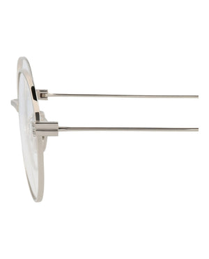 Givenchy Round-Frame Metal Optical Frames Palladium Palladium Transparent (GV50033U-51-016)