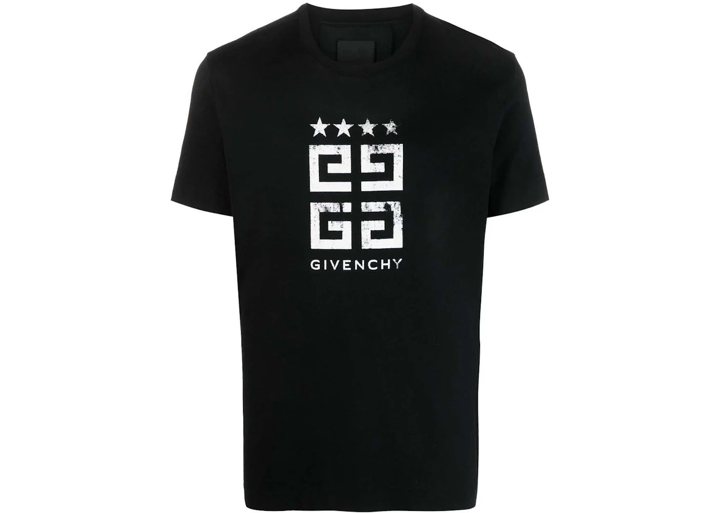 Givenchy Slim Fit Logo Star T-Shirt Black/White