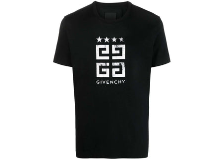 Givenchy Slim Fit Logo Star T-Shirt Black/White