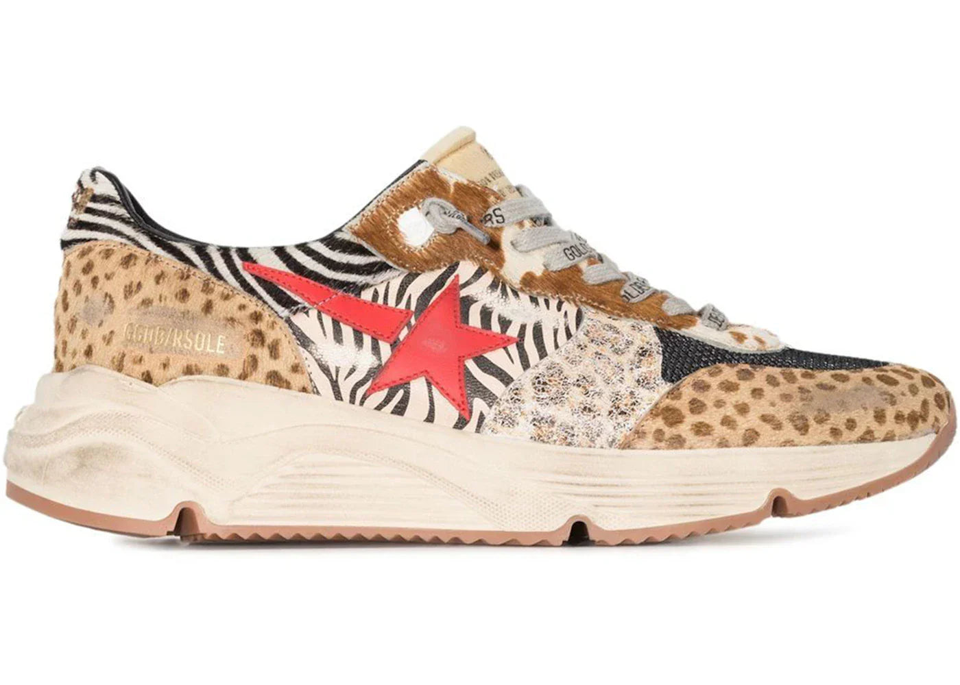 Golden Goose Running Sole Safari Print Multi