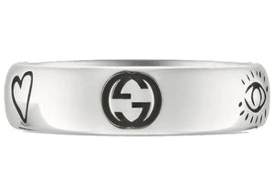 Gucci Blind For Love Ring Silver