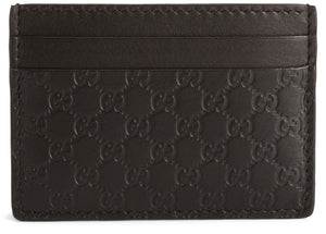Gucci Card Case Microguccissima Black