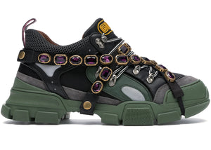 Gucci Flashtrek Sega Green Removable Crystal