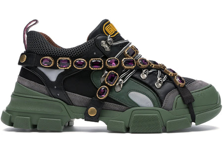 Gucci Flashtrek Sega Green Removable Crystal