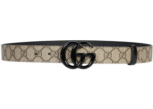 Gucci GG Marmont Thin Belt GG Supreme Beige/Ebony