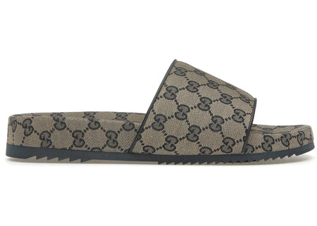Gucci GG Slide Sandal Beige Blue Monogram
