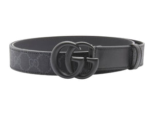 Gucci GG Supreme Black Buckle Belt Black