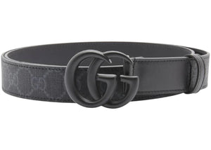 Gucci GG Supreme Black Buckle Belt Black