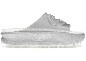 Gucci Interlocking G Slide Metalic Silver (Women's)