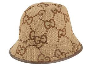 Gucci Jumbo GG Canvas Bucket Hat Camel/Ebony