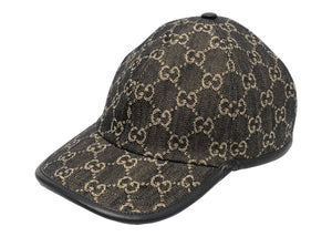 Gucci Logo Denim Baseball Cap Black