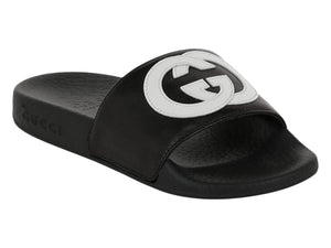 Gucci Slide Interlocking G Black White (Kids)