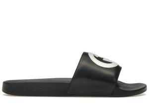 Gucci Slide Interlocking G Leather Black