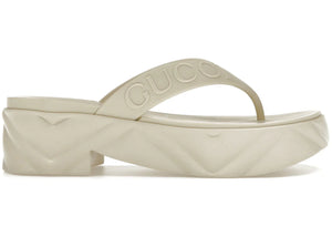 Gucci Thong Platform Sandal White Womens