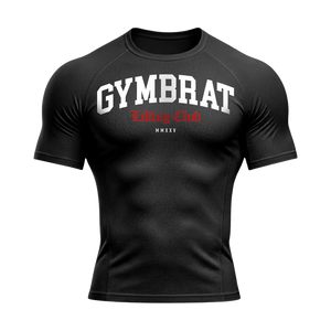 Gymbrat Athleisure Lifting Club Black Compression T-Shirt