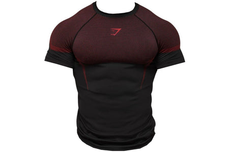 Gymshark Onyx 5.0 Seamless T-shirt Black/Carmine Red