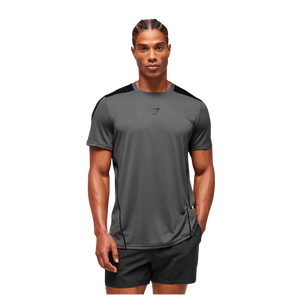 Gymshark Arrival Block T-Shirt Dark Grey